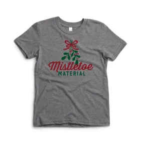 Heather Gray Ledger Mistletoe Material Kid's Tee