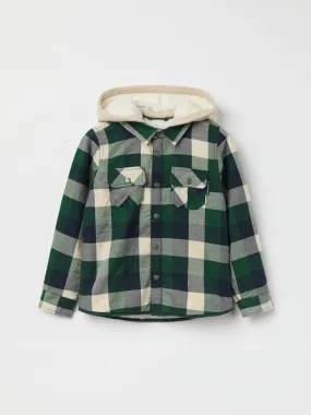 Fleece Lined Check Kids Shirt