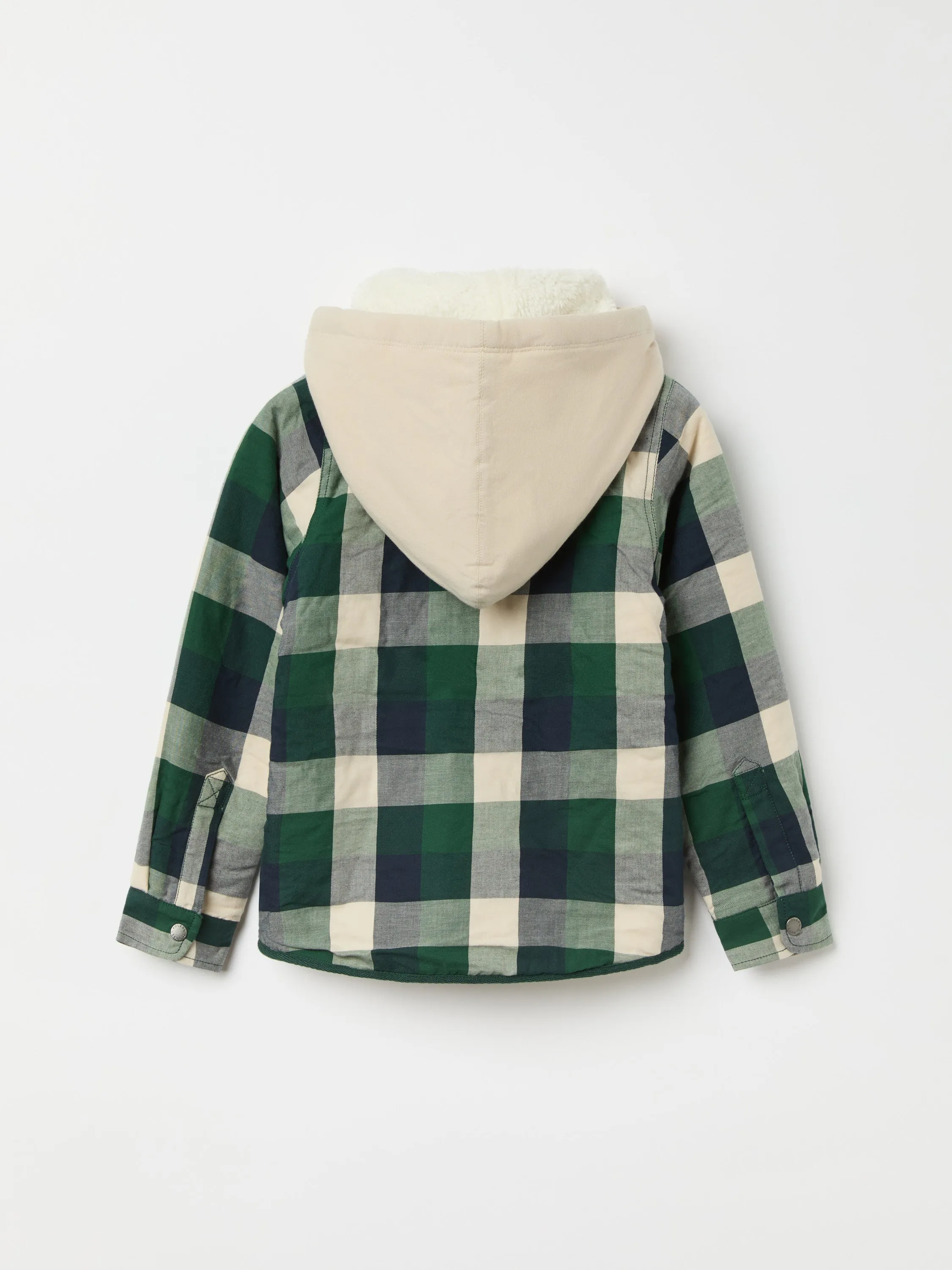 Fleece Lined Check Kids Shirt