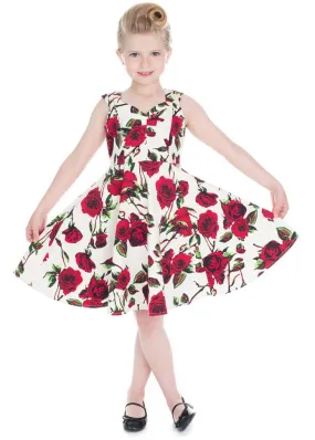 Hearts & Roses Dress With Love Pattern for Kids