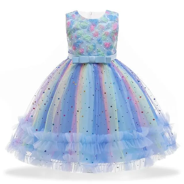 Girls Princess Floral Dress