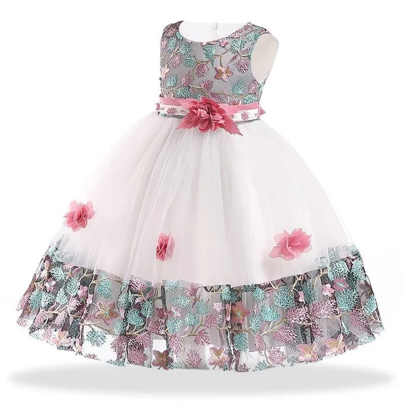 Girls Princess Floral Dress