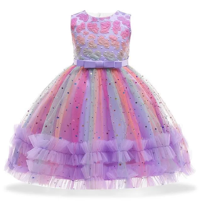 Girls Princess Floral Dress