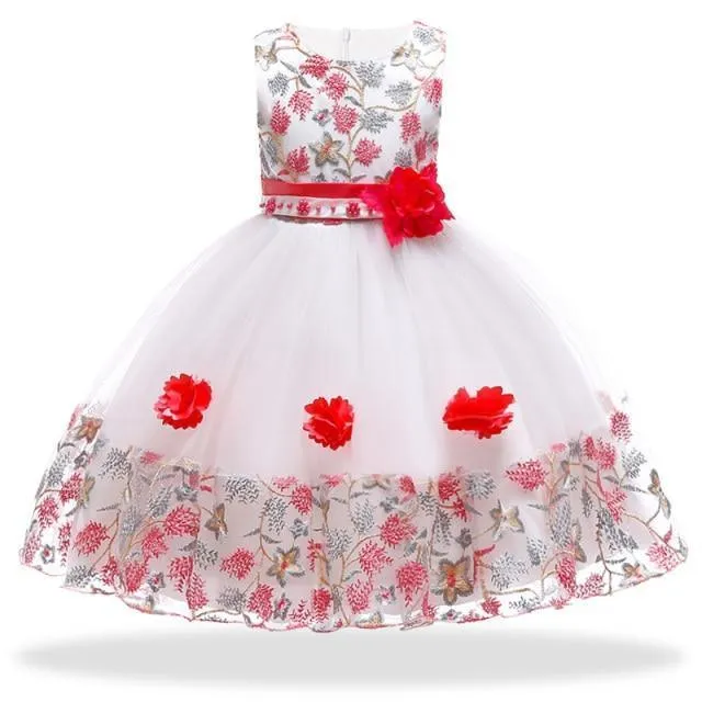 Girls Princess Floral Dress