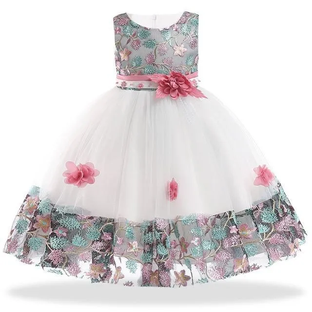 Girls Princess Floral Dress