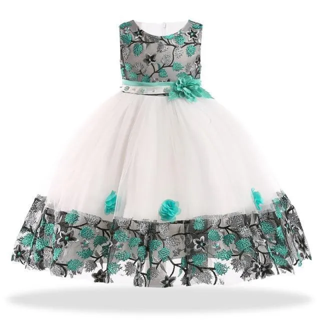 Girls Princess Floral Dress