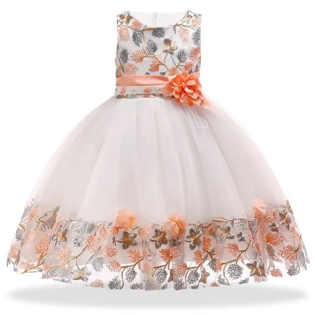 Girls Princess Floral Dress