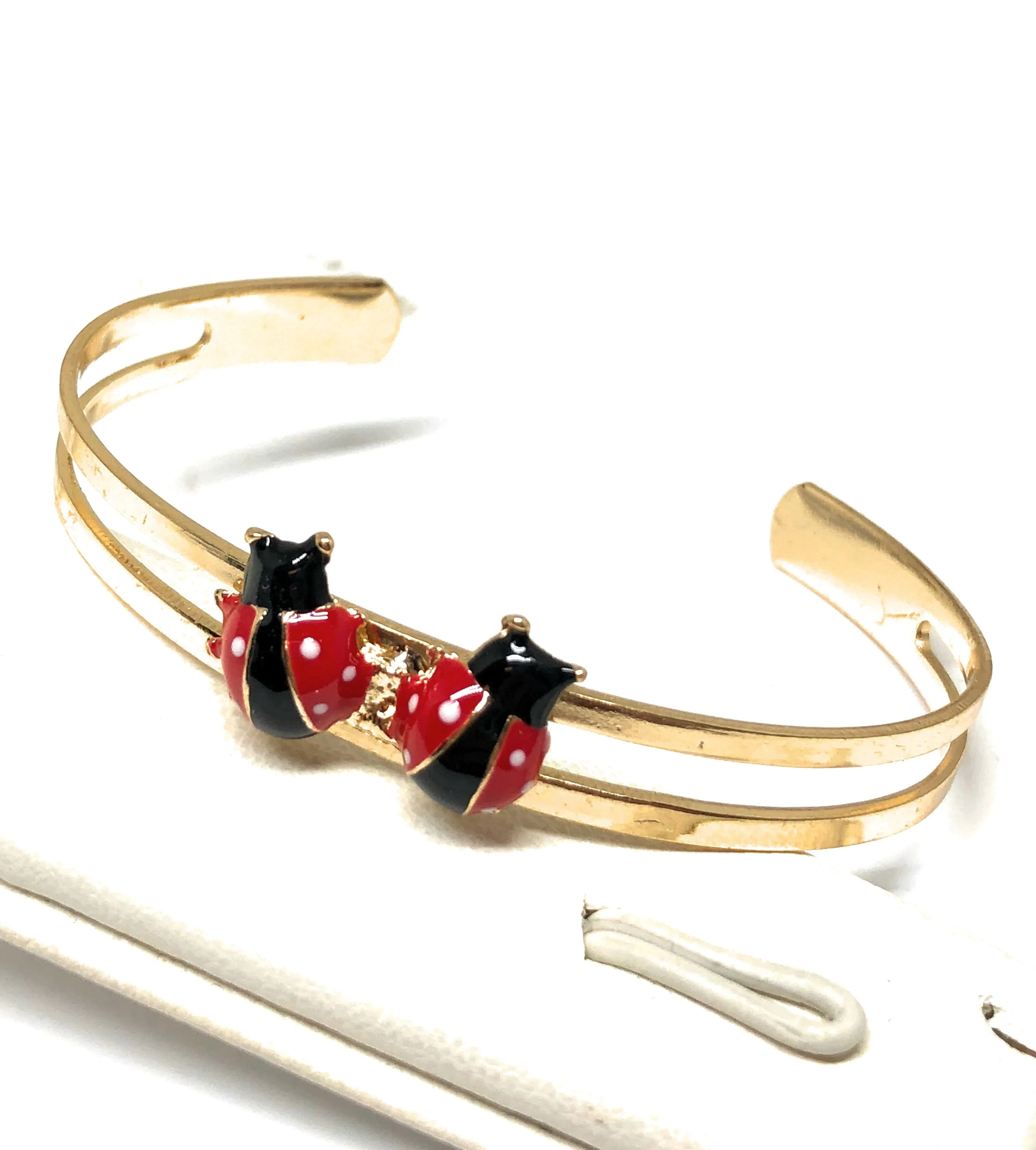 Gold Plated Ladybug Jewelry Set for Children Ages 3-8