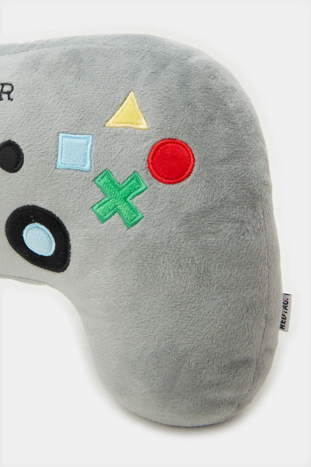 Grey Game Controller Kids Cushion