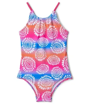 Hatley Kids Eyelash Mandela Swimsuit with Front Gathering