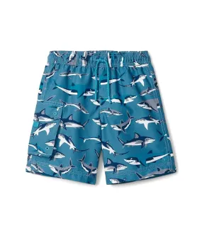 Kids Sneak Around Sharks Boardshorts