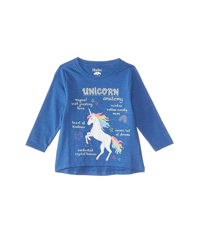 Hatley Kids Unicorn Anatomy Long Sleeve Tee (Toddler/Little Kids/Big Kids)