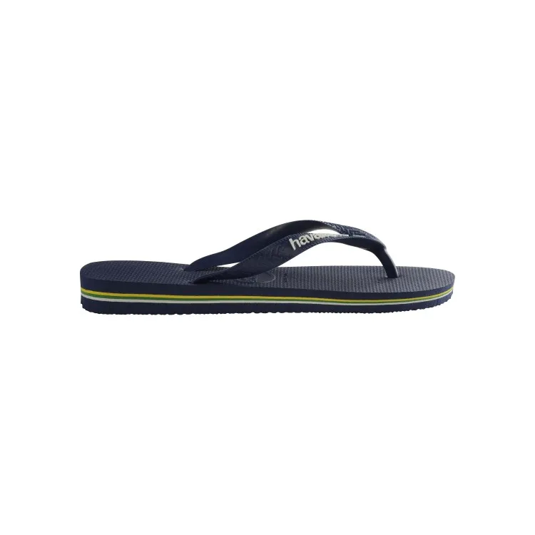 Kids Blue Havaianas Brasil Logo Flip Flops