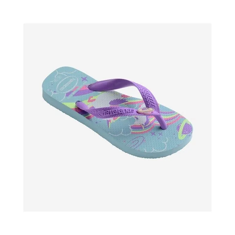 Girls' Blue and Purple Havaianas Fantasy Flip Flops