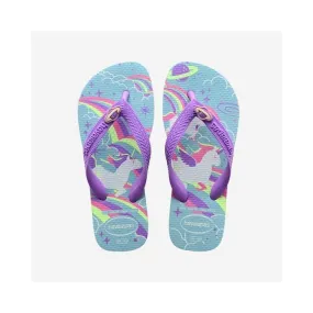 Girls' Blue and Purple Havaianas Fantasy Flip Flops