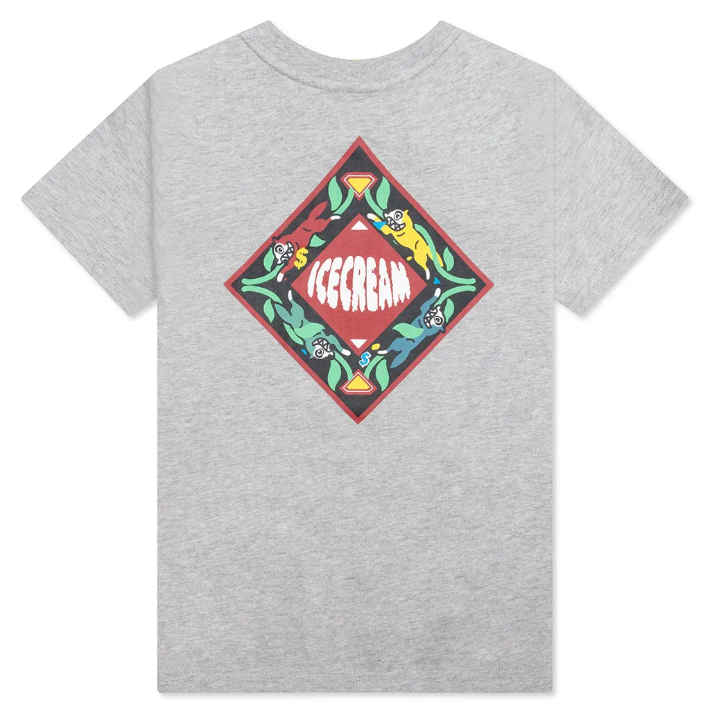 Heather Grey Kids Diamonds Short Sleeve Tee