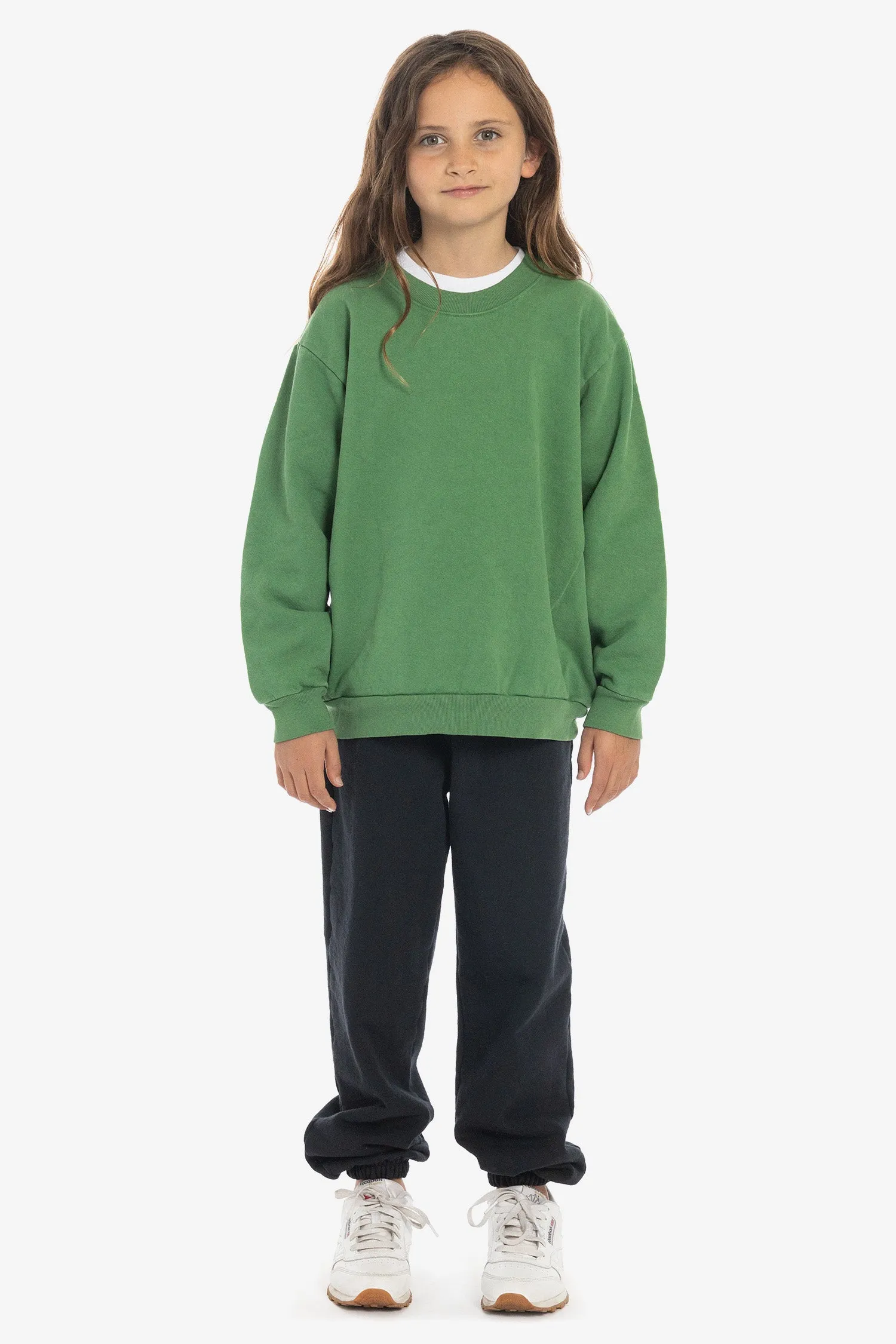 HF107GD - Kids Heavy Fleece Garment Dye Crew Sweatshirt