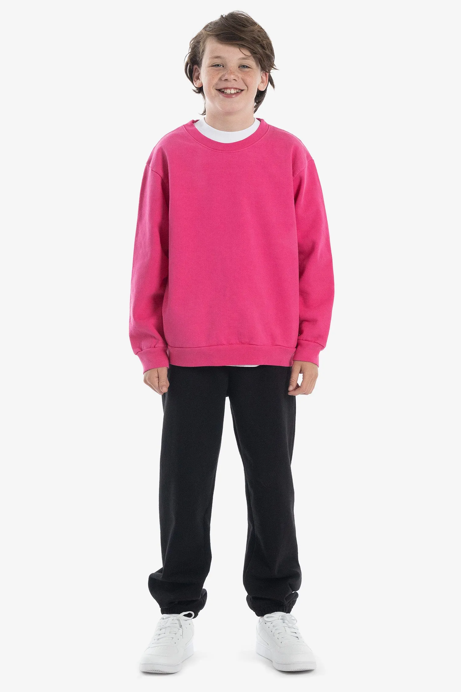 HF107GD - Kids Heavy Fleece Garment Dye Crew Sweatshirt