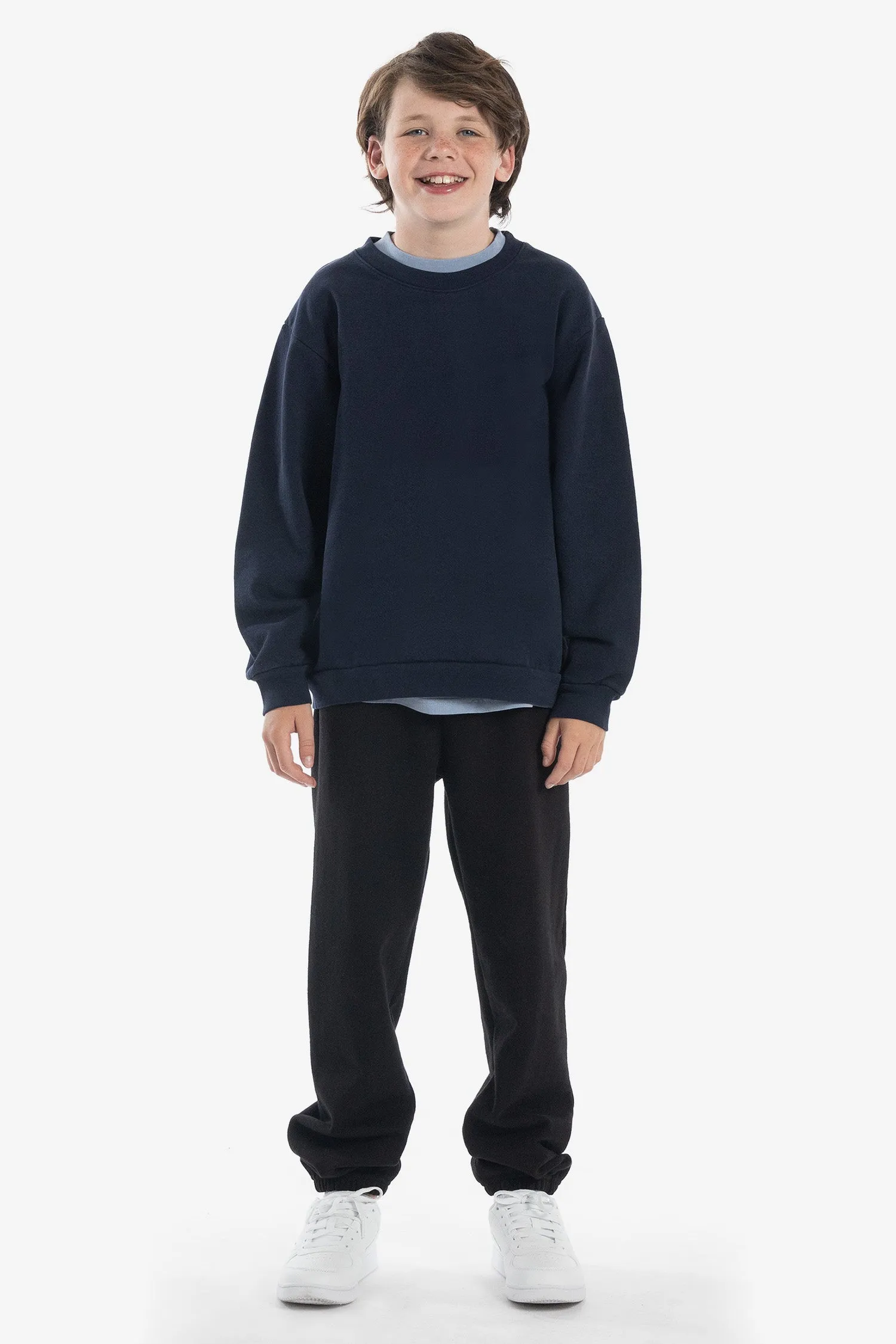 HF107GD - Kids Heavy Fleece Garment Dye Crew Sweatshirt