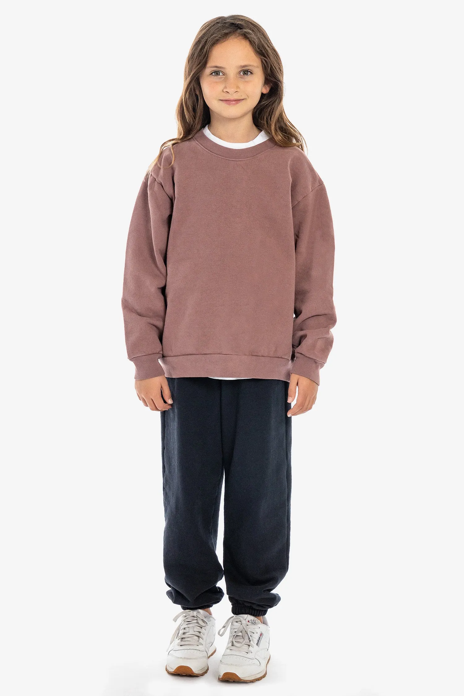 HF107GD - Kids Heavy Fleece Garment Dye Crew Sweatshirt