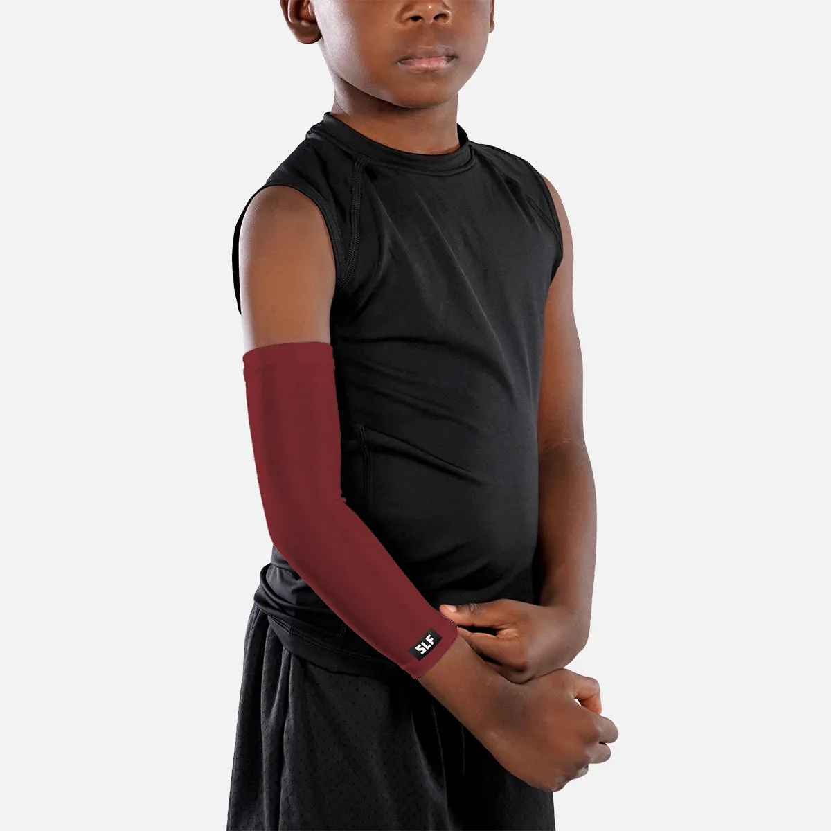 Hue Maroon Kids Arm Sleeve