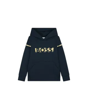 Hugo Boss Kids Gold Logo Hoodie Sweatshirt