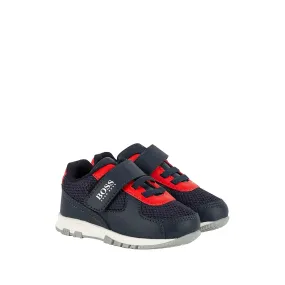 Hugo Boss Kids Logo Velcro Strap Sneakers