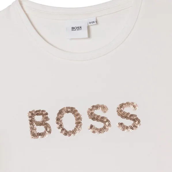 Hugo Boss Kids Sequin Logo T-Shirt