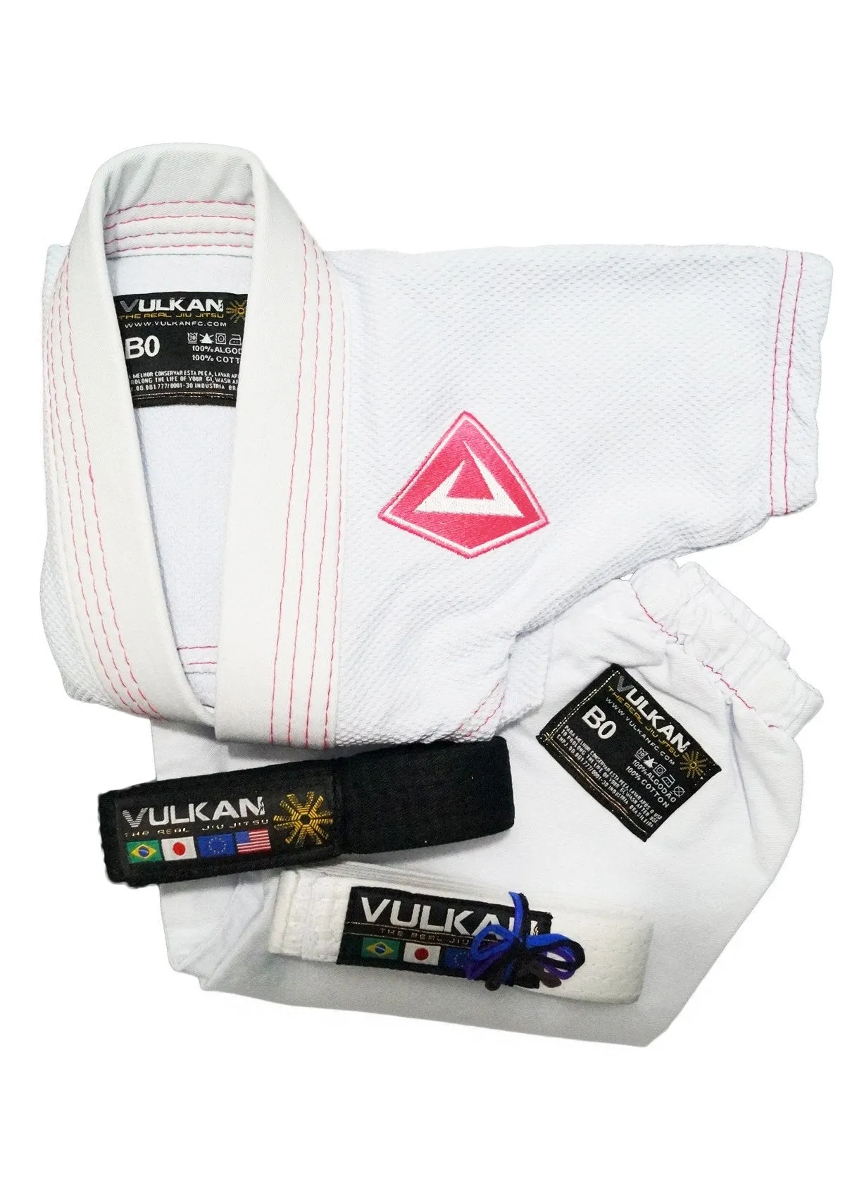 White / Pink Baby Gi