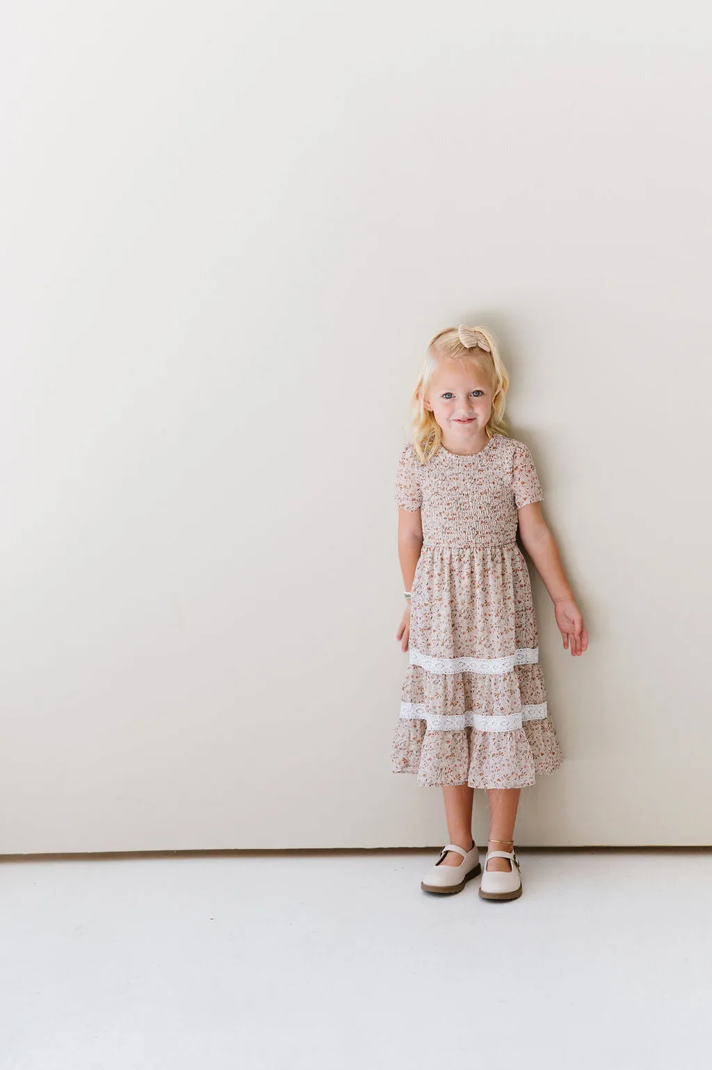 Elegant Dark Cream Kids' Dress