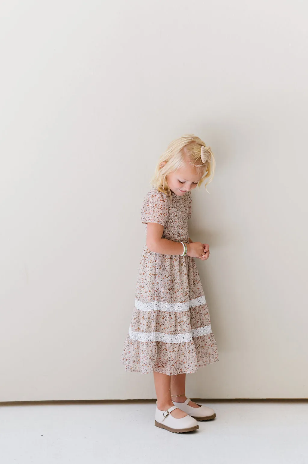 Elegant Dark Cream Kids' Dress