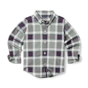 Janie and Jack Brushed Twill Plaid Button-Up (Toddler/Little Kids/Big Kids)