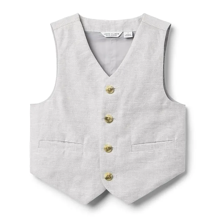 Janie and Jack Linen Dress Up Vest (Toddler/Little Kids/Big Kids)