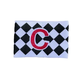 Junior Captain's Armband - Diamond White Black