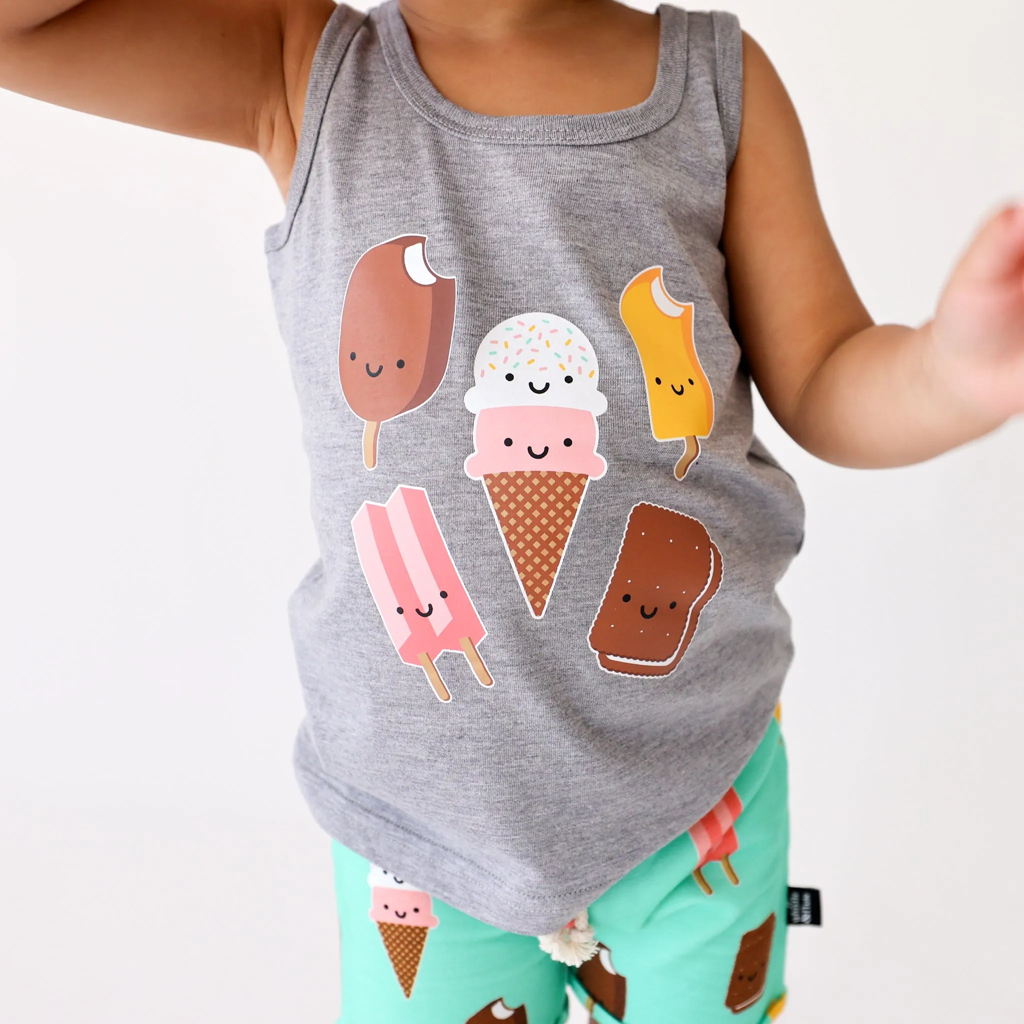 Kawaii Tank Top with Frozen Treats Design by Whistle & Flute