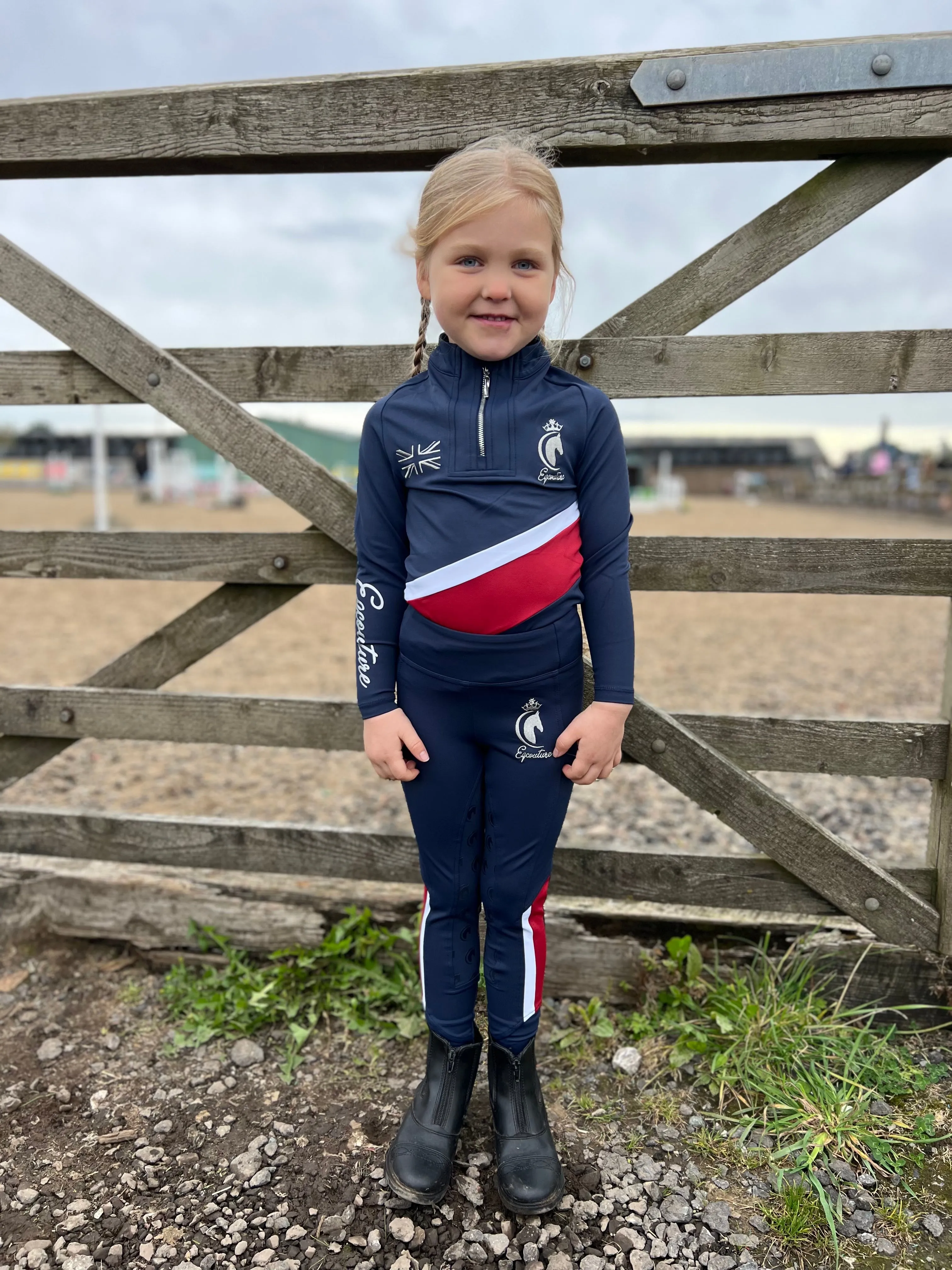 Kids / Children’s Navy Team Riding Leggings