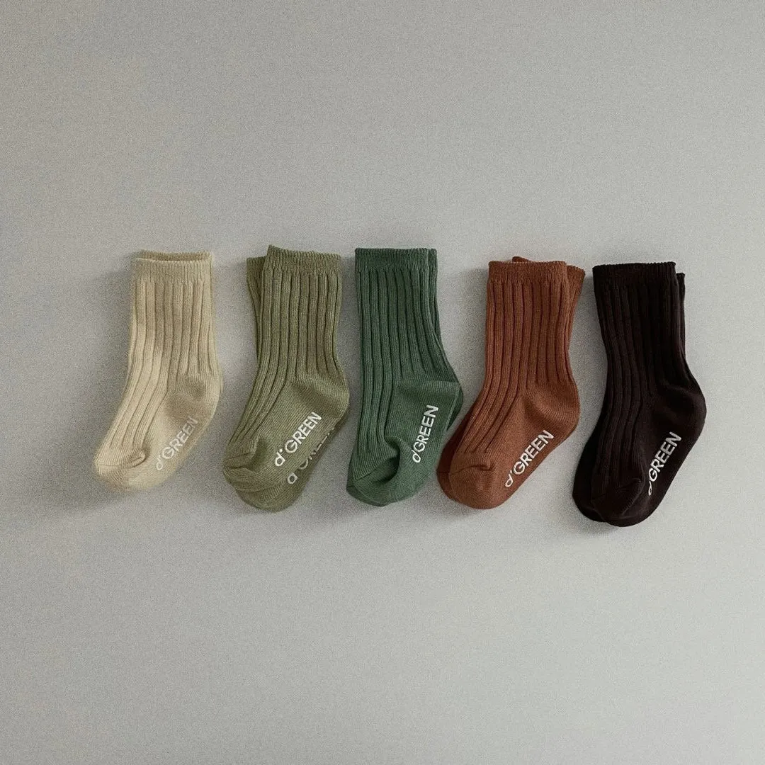 Kids 5pk Pistachio Socks (3m-5y)