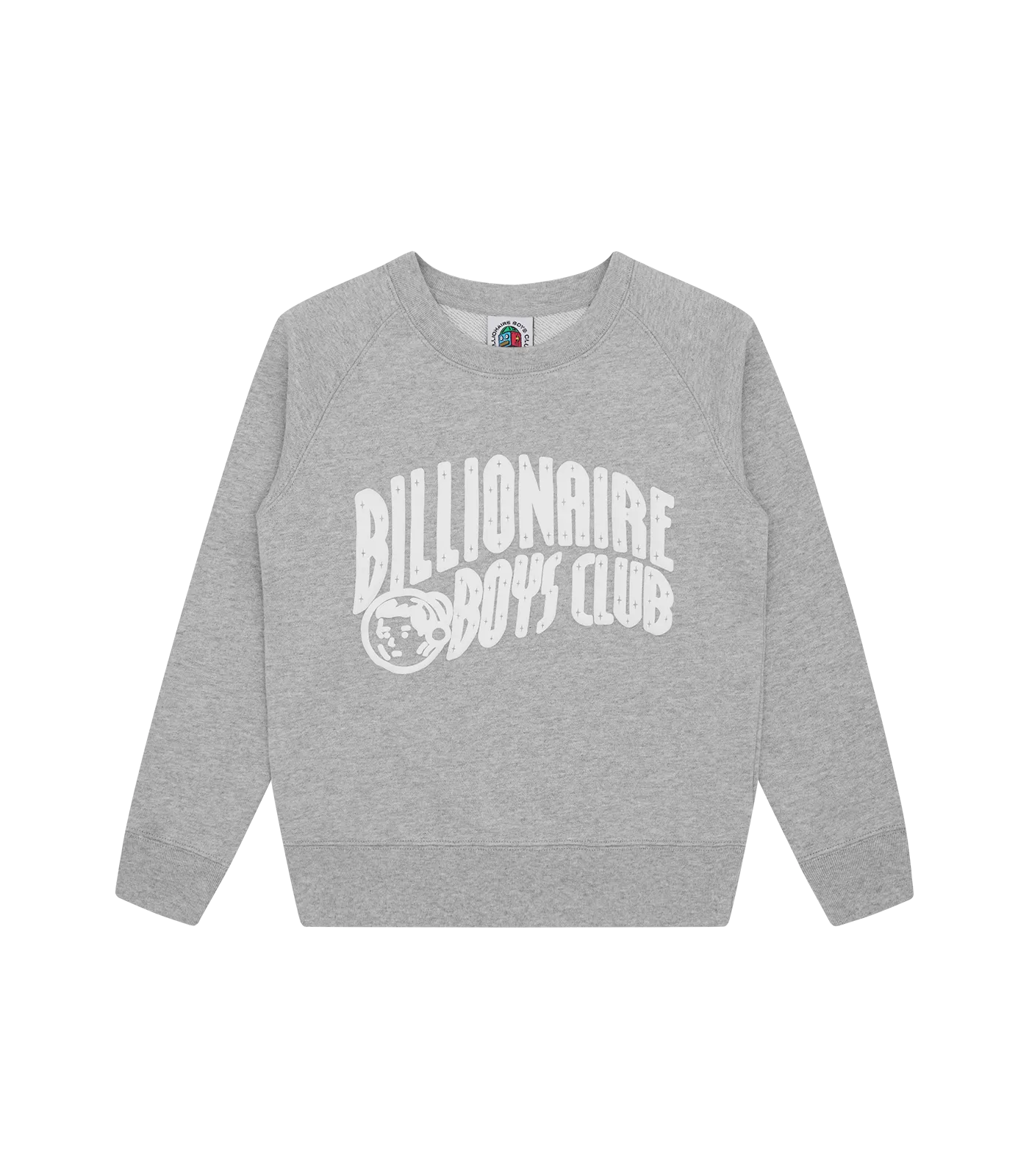 Heather Grey Crewneck with Arch Logo for Kids