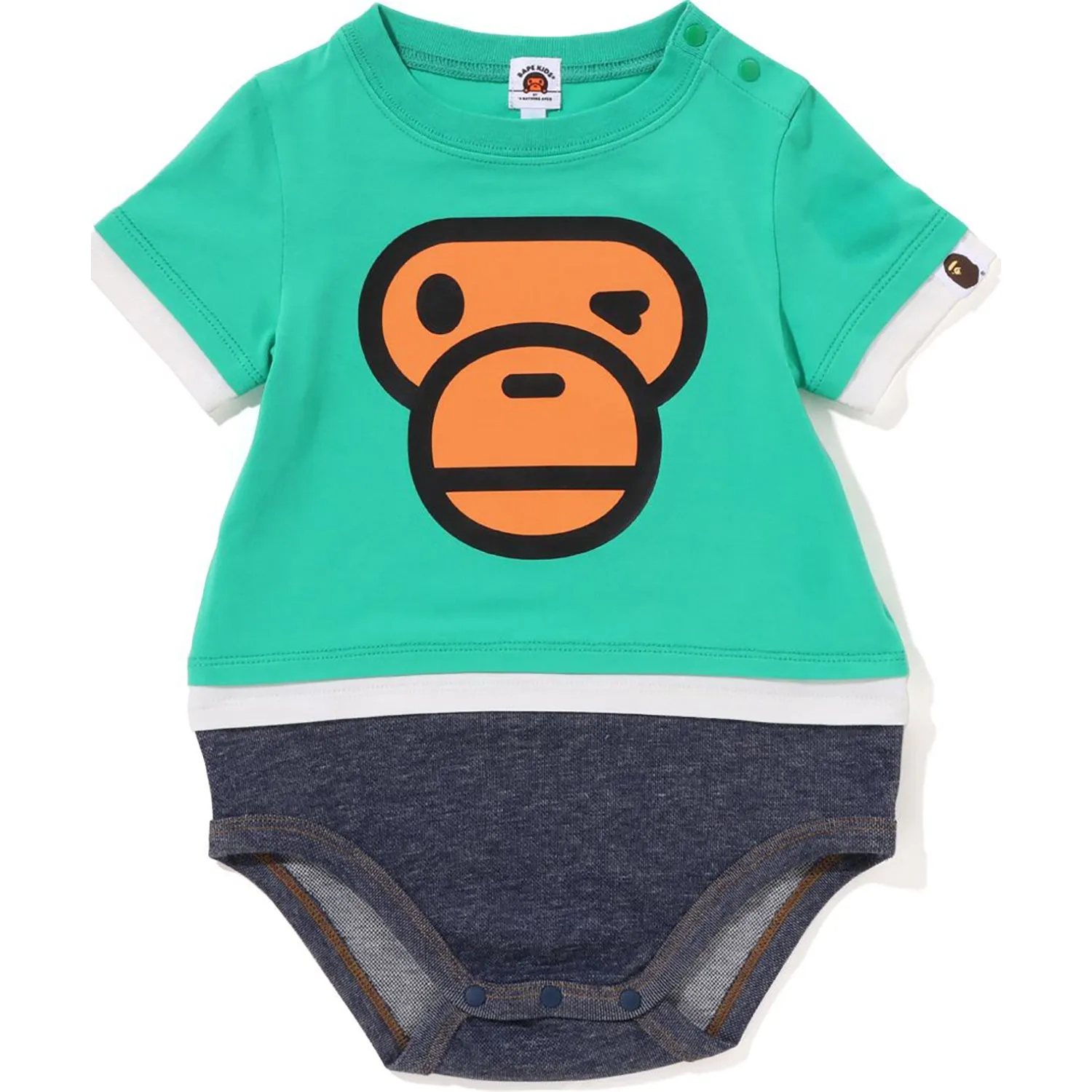 Kids Bodysuit with Baby Milo Face Pattern