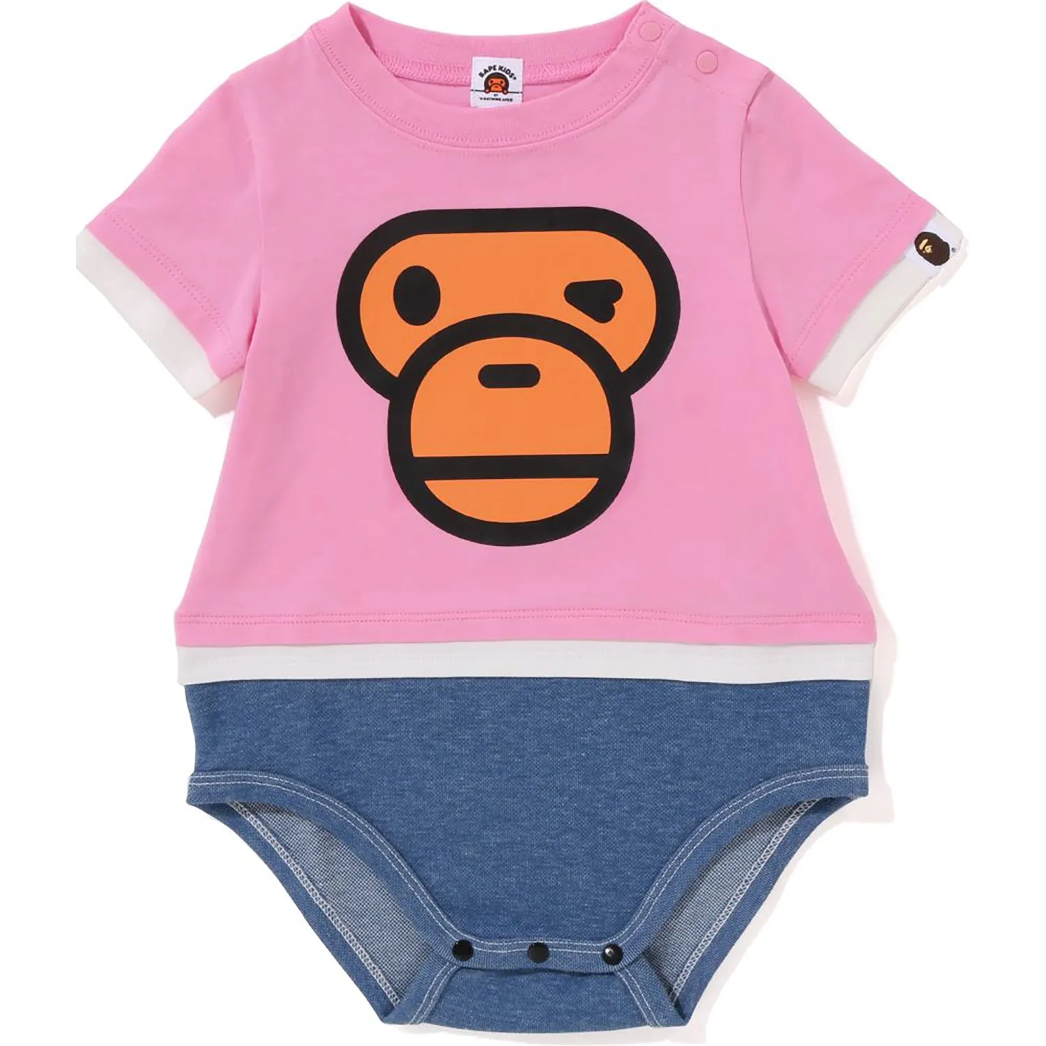 Kids Bodysuit with Baby Milo Face Pattern