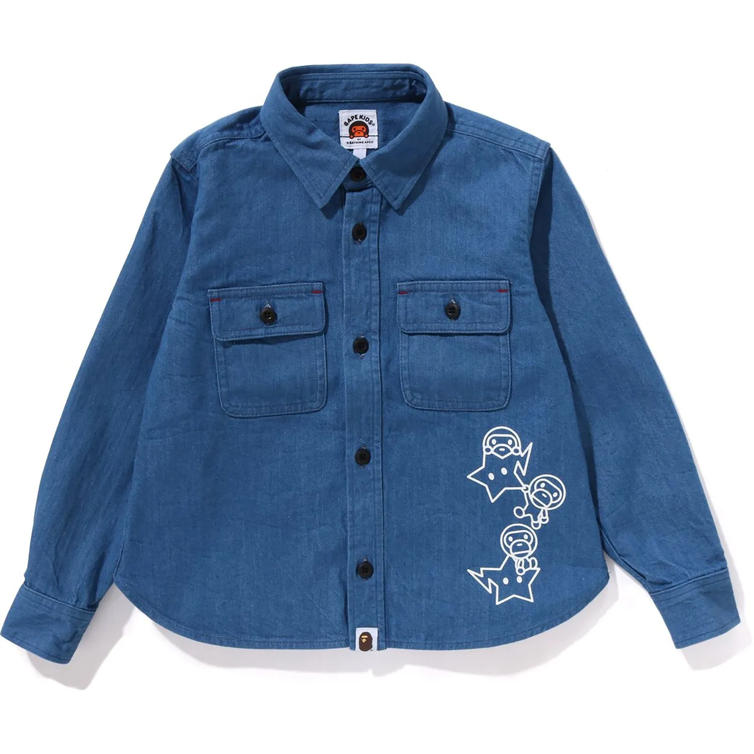 Baby Milo Patch Denim Shirt for Kids