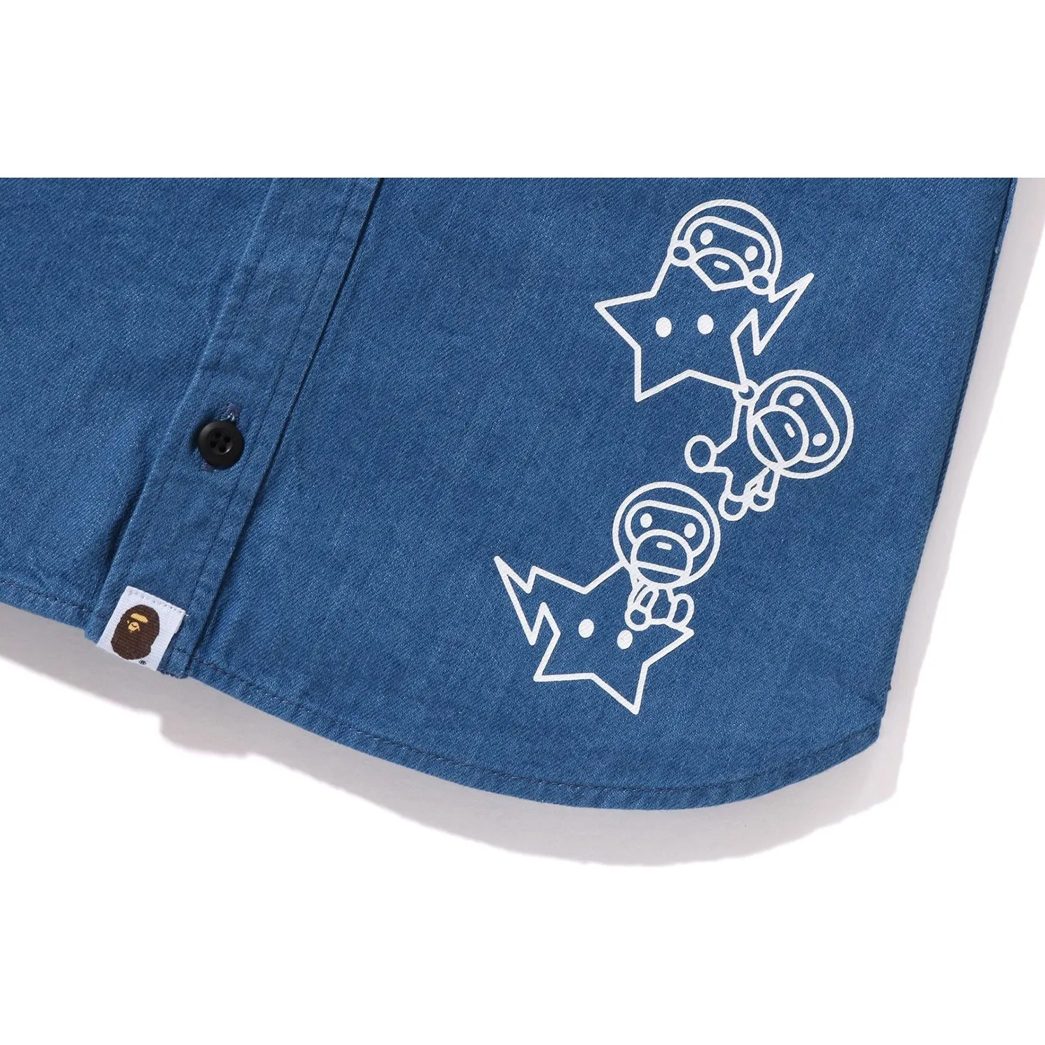 Baby Milo Patch Denim Shirt for Kids