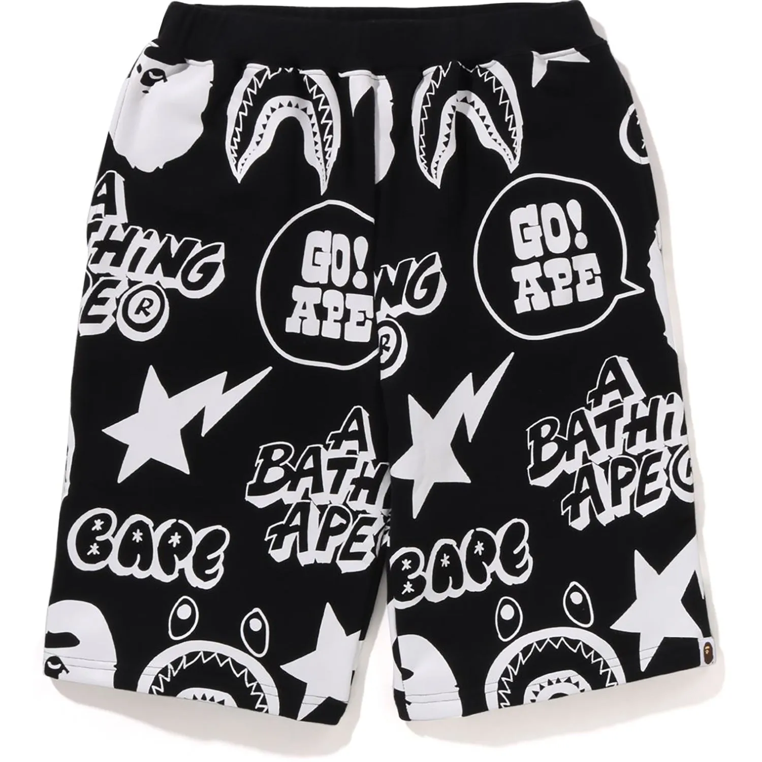 Bape Sweat Shorts for Kids with Graffiti Pattern