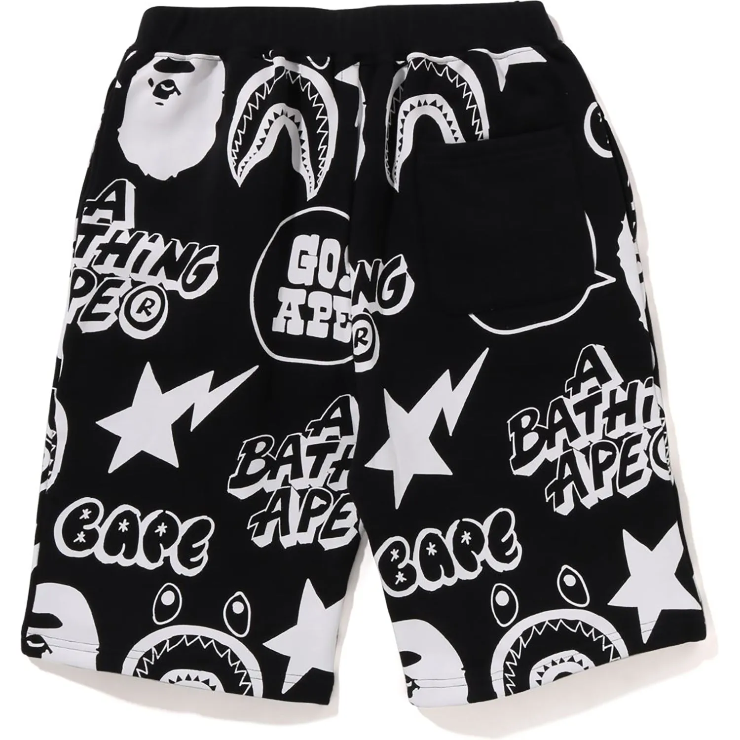 Bape Sweat Shorts for Kids with Graffiti Pattern