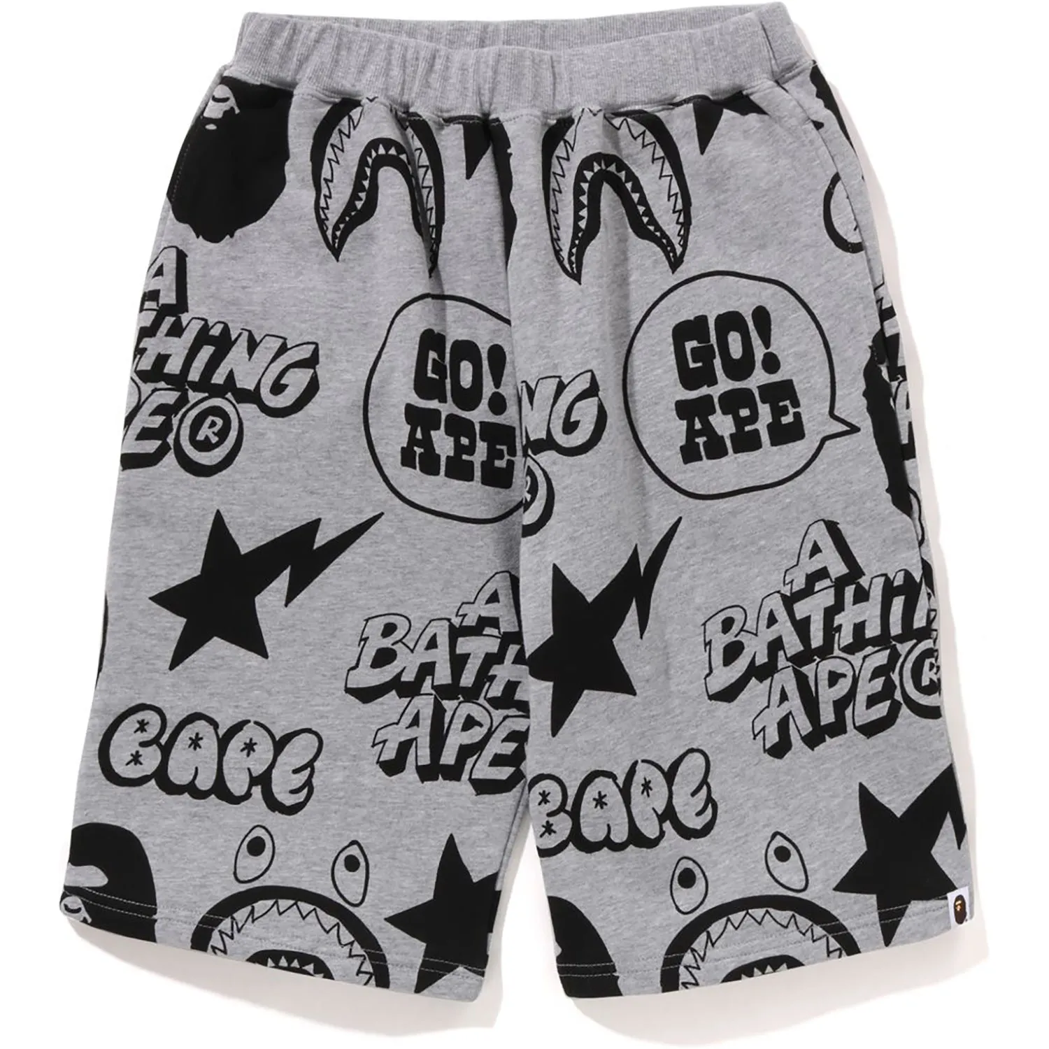 Bape Sweat Shorts for Kids with Graffiti Pattern