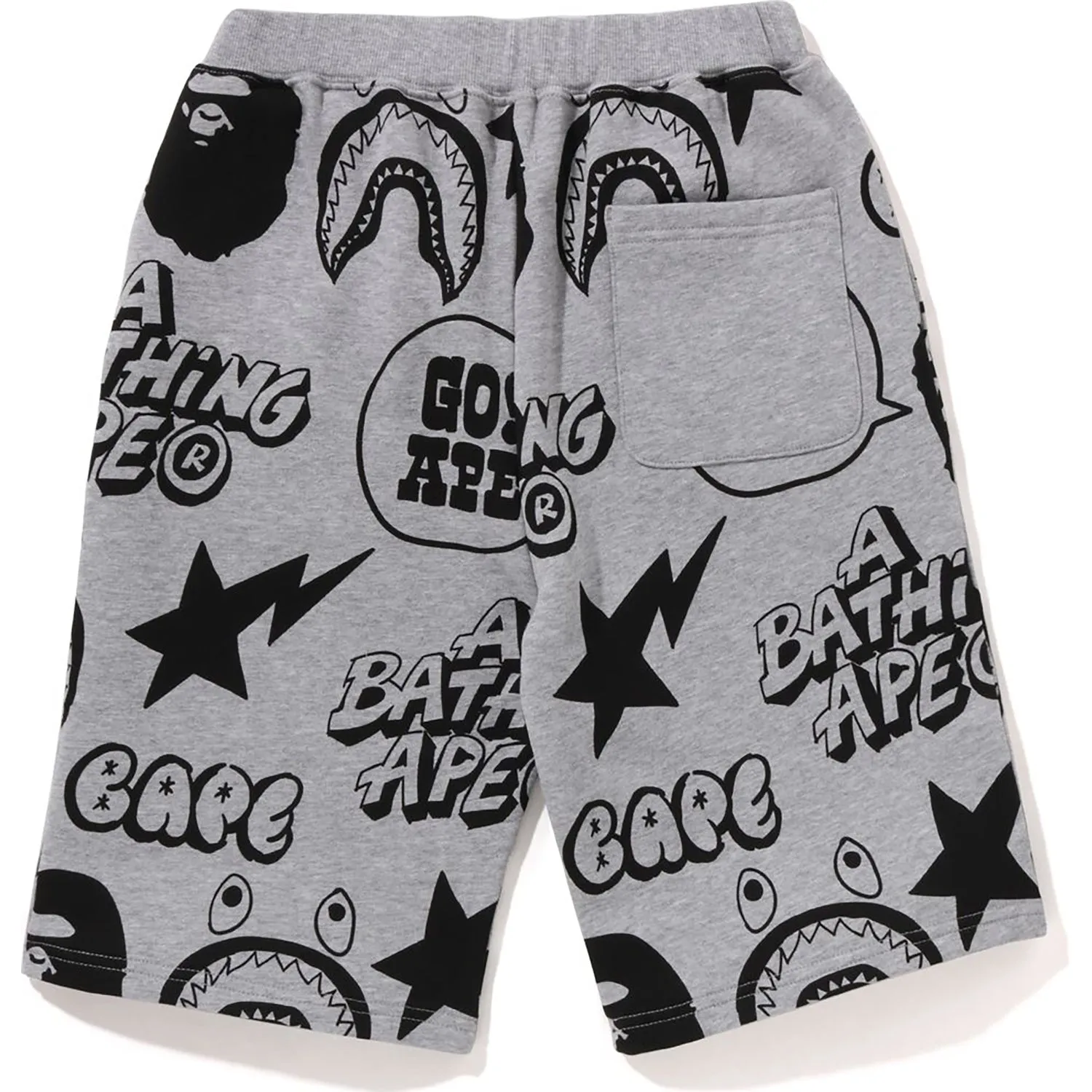 Bape Sweat Shorts for Kids with Graffiti Pattern