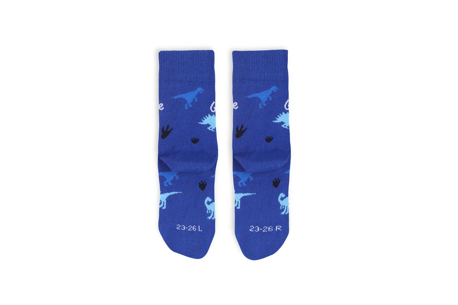 Kids barefoot Socks Be Lenka Kids - Crew - Dino - Royal Blue