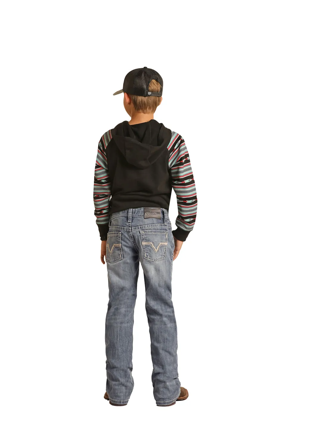 Panhandle Slim Kids Beige Leather V Jeans