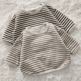 Kids Bella Long Sleeve Stripe Top (6m-6y)- 2Colors