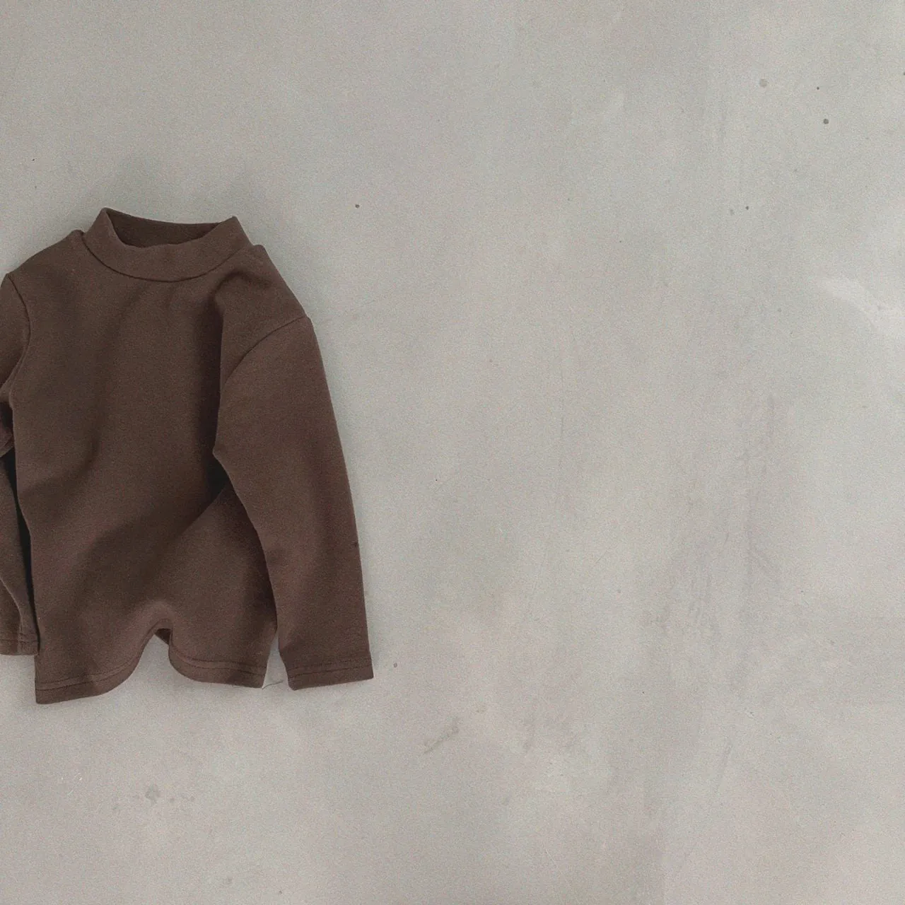 Kids Bella Mockneck Top (6m-6y)- Brown